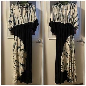 Lulu’s Tie Dye Kimono Maxi Beach Dress